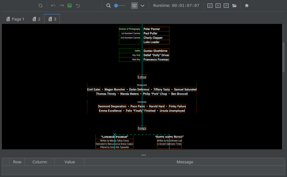 Screenshot of the live visualization with layout guides