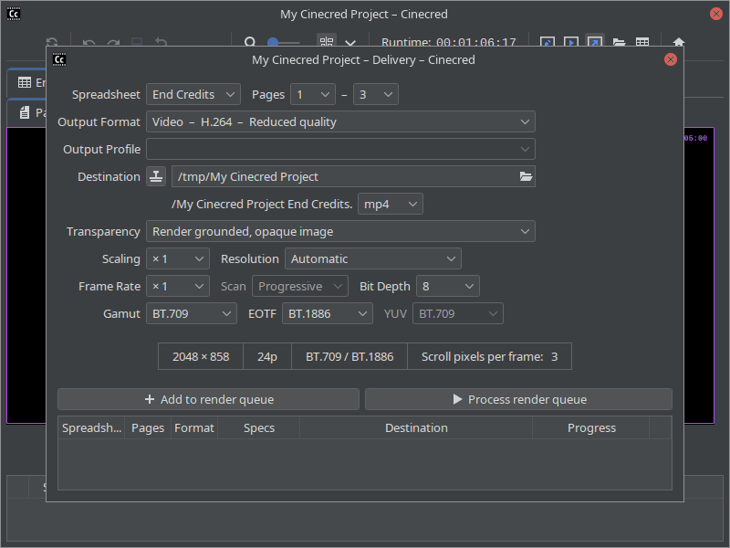 Changing the render destination using templates