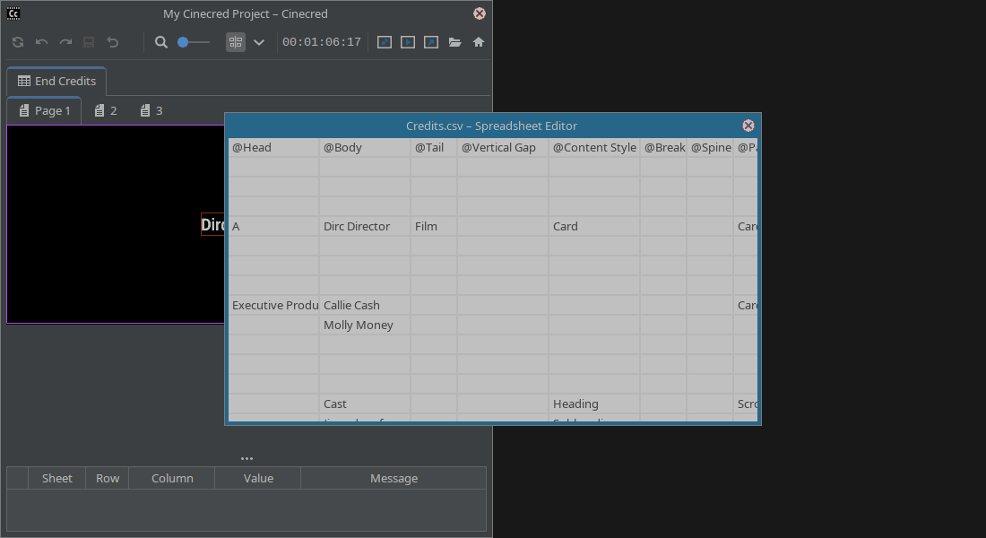 Snapping the spreadsheet editor to the right side of the screen